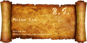 Moise Iza névjegykártya